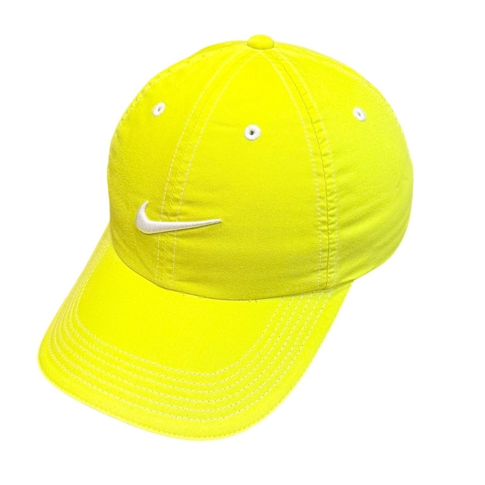 Nike Golf Hat Adjustable Men's Volt Neon Yellow Baseball Cap - Picture 2 of 11